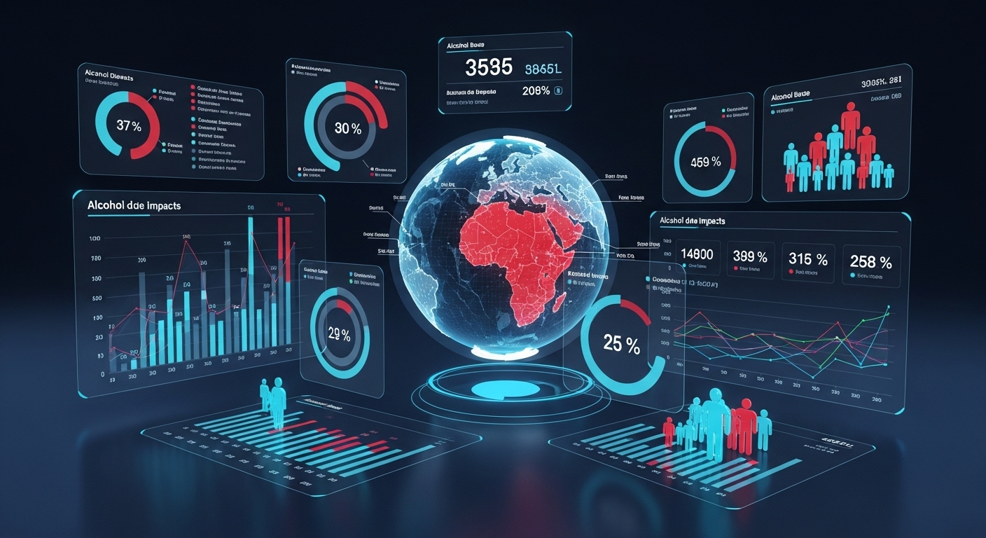 Gráfico mostrando estatísticas recentes sobre o consumo de álcool no Brasil