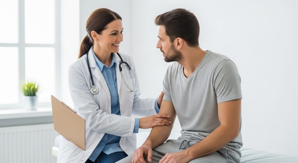 mostrando sintomas iniciais da abstinência do álcool.