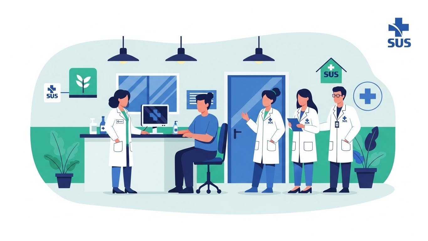 Paciente recebendo atendimento gratuito para alcoolismo pelo SUS no CAPS-AD