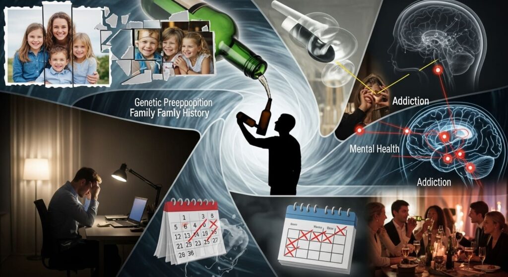 Principais causas emocionais e sociais do alcoolismo