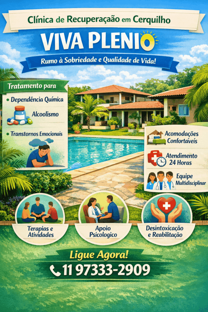 Infográfico da Clínica de Recuperação em Cerquilho Viva Plenio com atendimento 24 horas