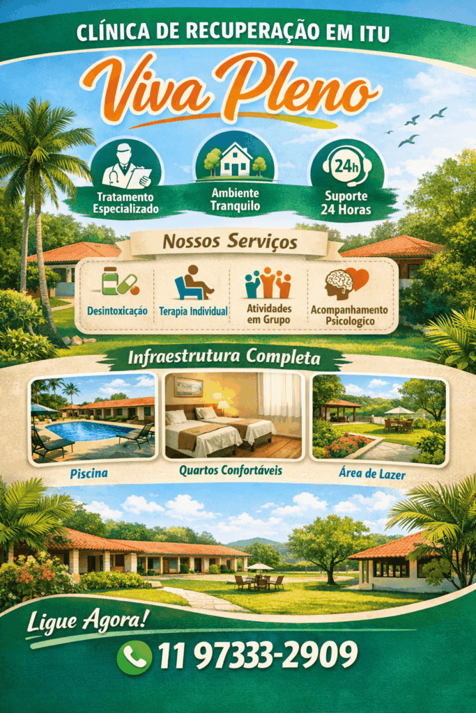 Infográfico da Clínica de Recuperação em Itu Viva Pleno com estrutura completa