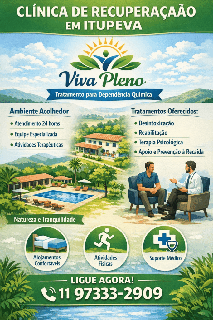 Infográfico da Clínica de Recuperação Viva Pleno em Itupeva