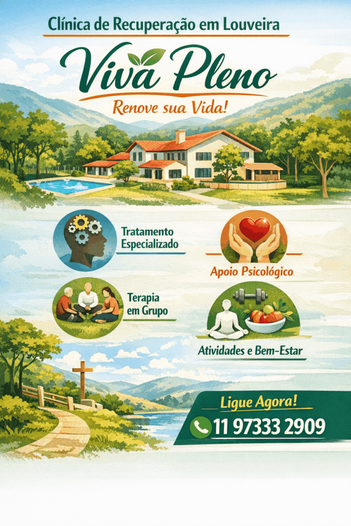 Infográfico da Clínica de Recuperação Viva Pleno em Louveira