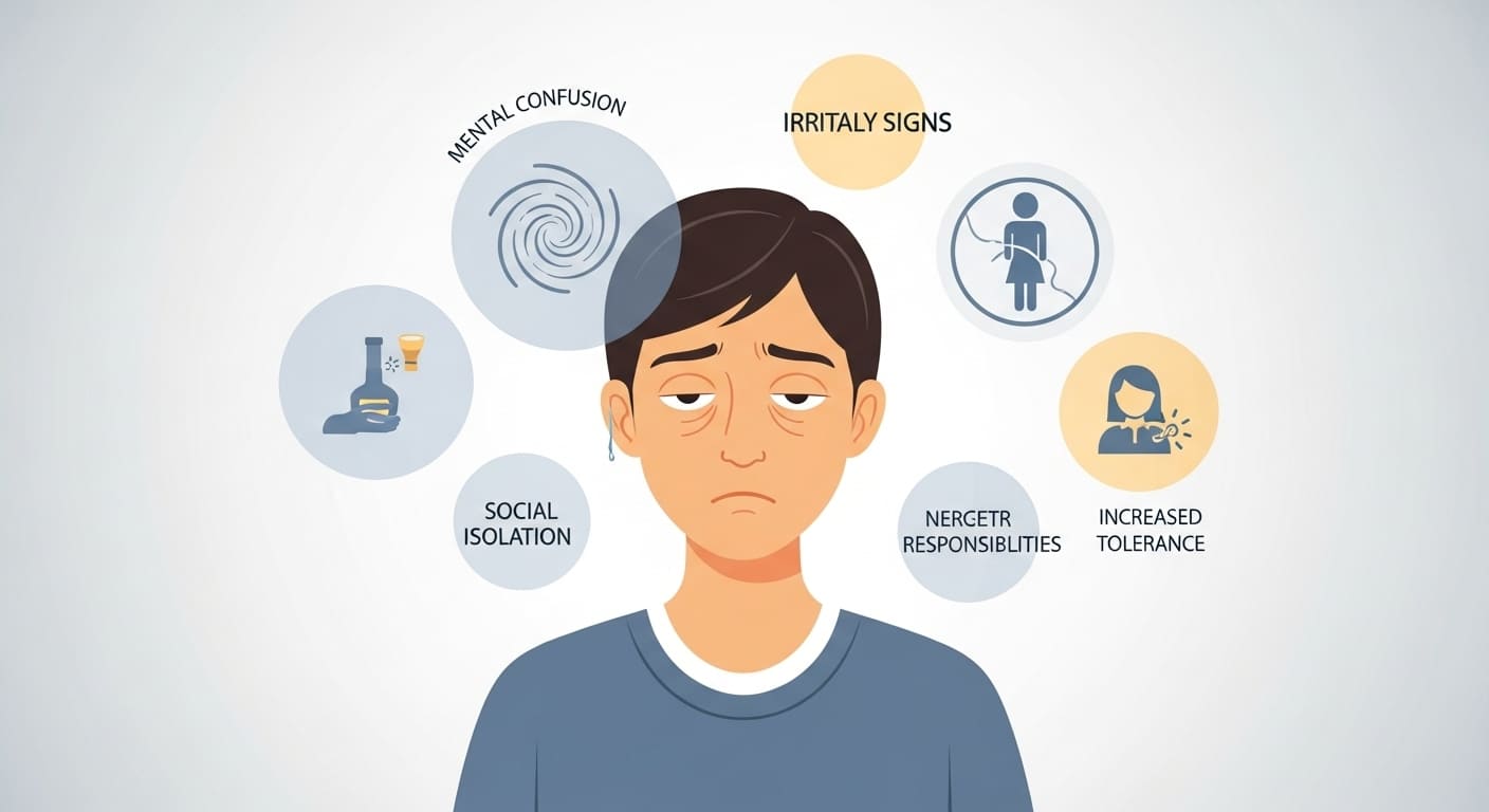 sinais do alcoolismo e dependência do álcool
