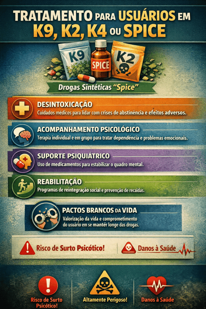 tratamento para vício em K9 K2 K4 ou Spice