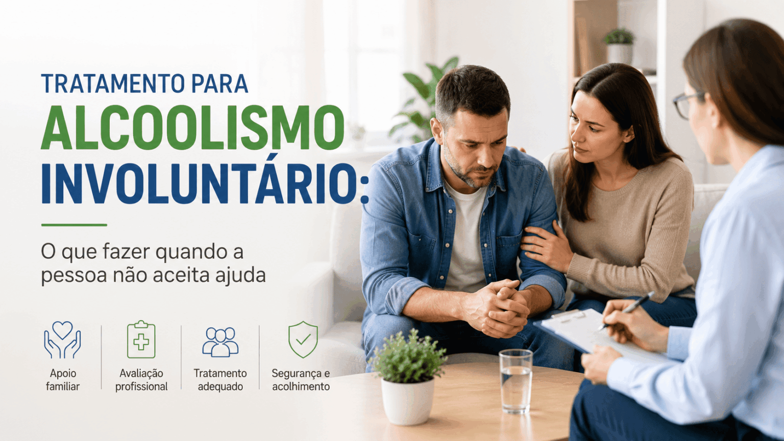 Tratamento para alcoolismo involuntário com apoio familiar