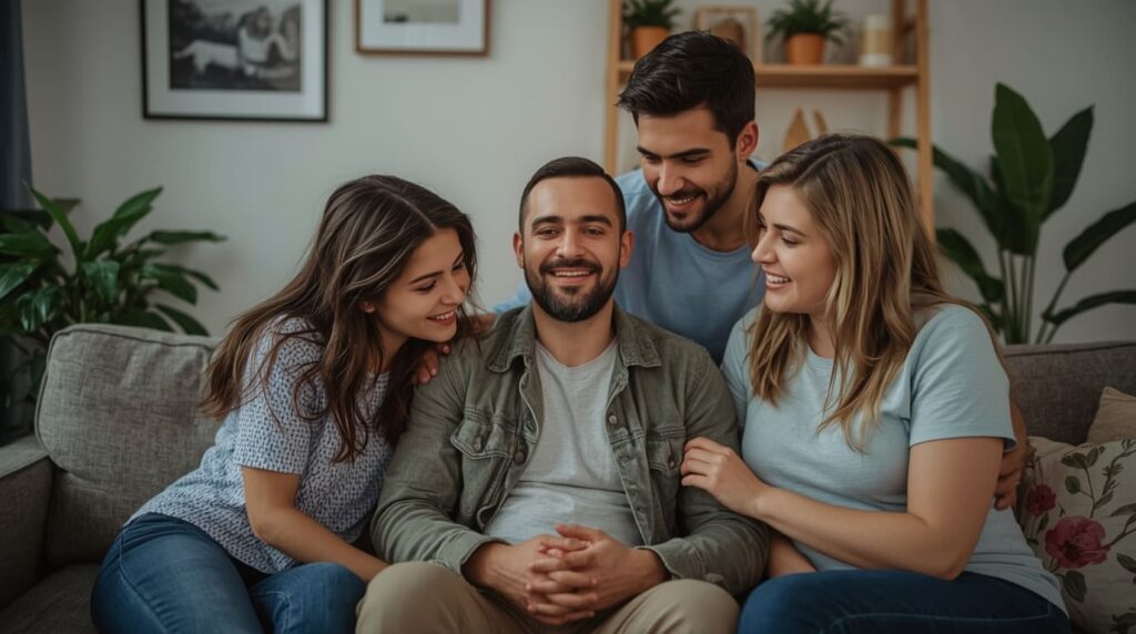 Apoio familiar para pessoa adicta